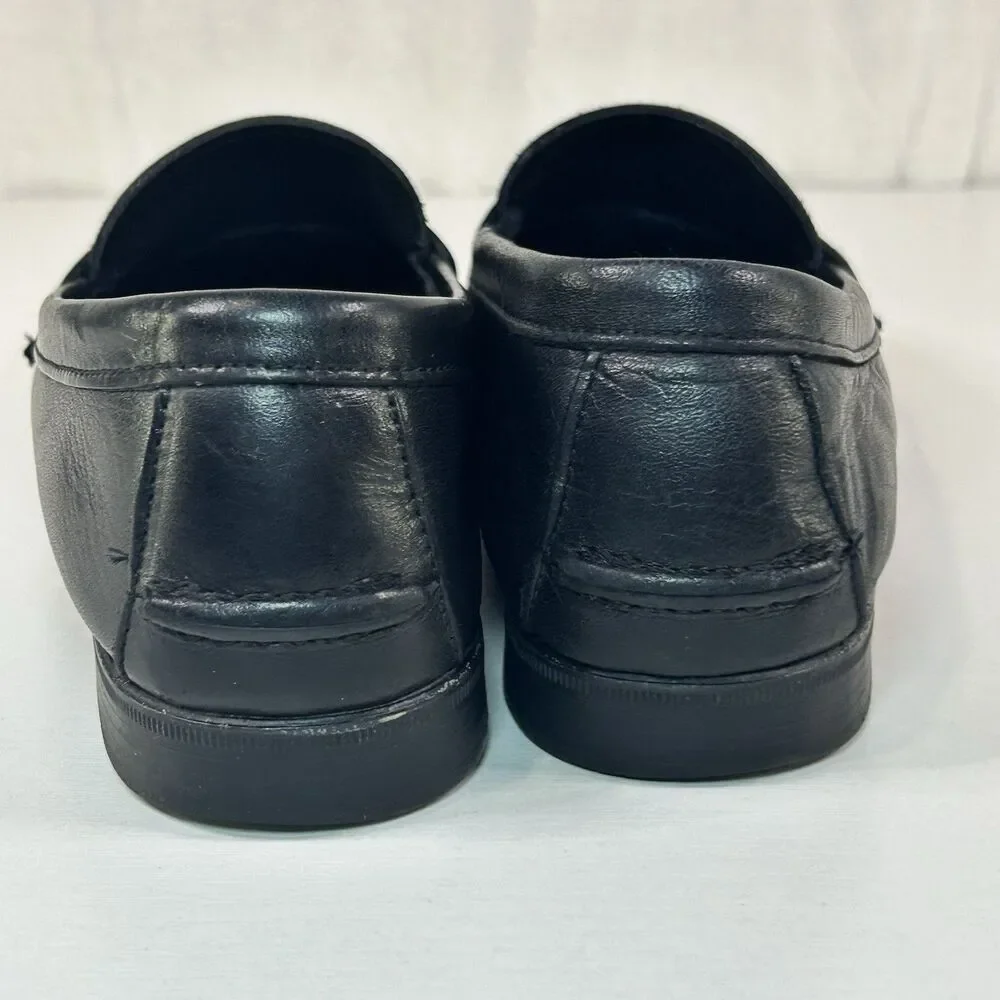 Dexter Mens Size 7.5/8 M Black Leather Slip On Penny Loafers Shoes